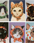 6 Pack 5D Diamond Painting Kits for Adults Beginners,Diy round Full Drill Diamond Art Kits Cartoon Cat,Paint by Diamonds Gem Art Crystal Easy,Animal Home Wall Decor 12X16 Inch