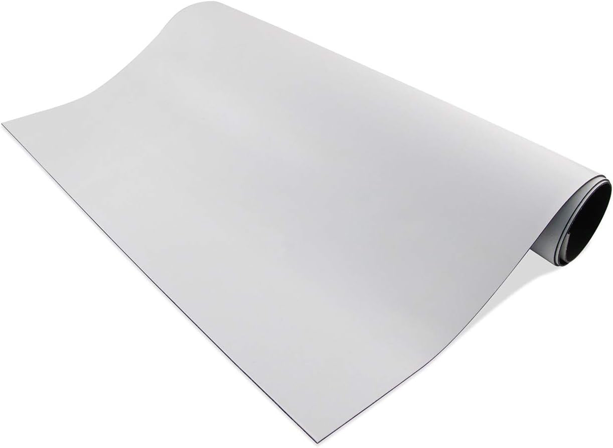 08505 Magnet Maker Flexible Magnetic Sheet - Non Adhesive, 12" Wide, 24.5" Long, White Vinyl Front