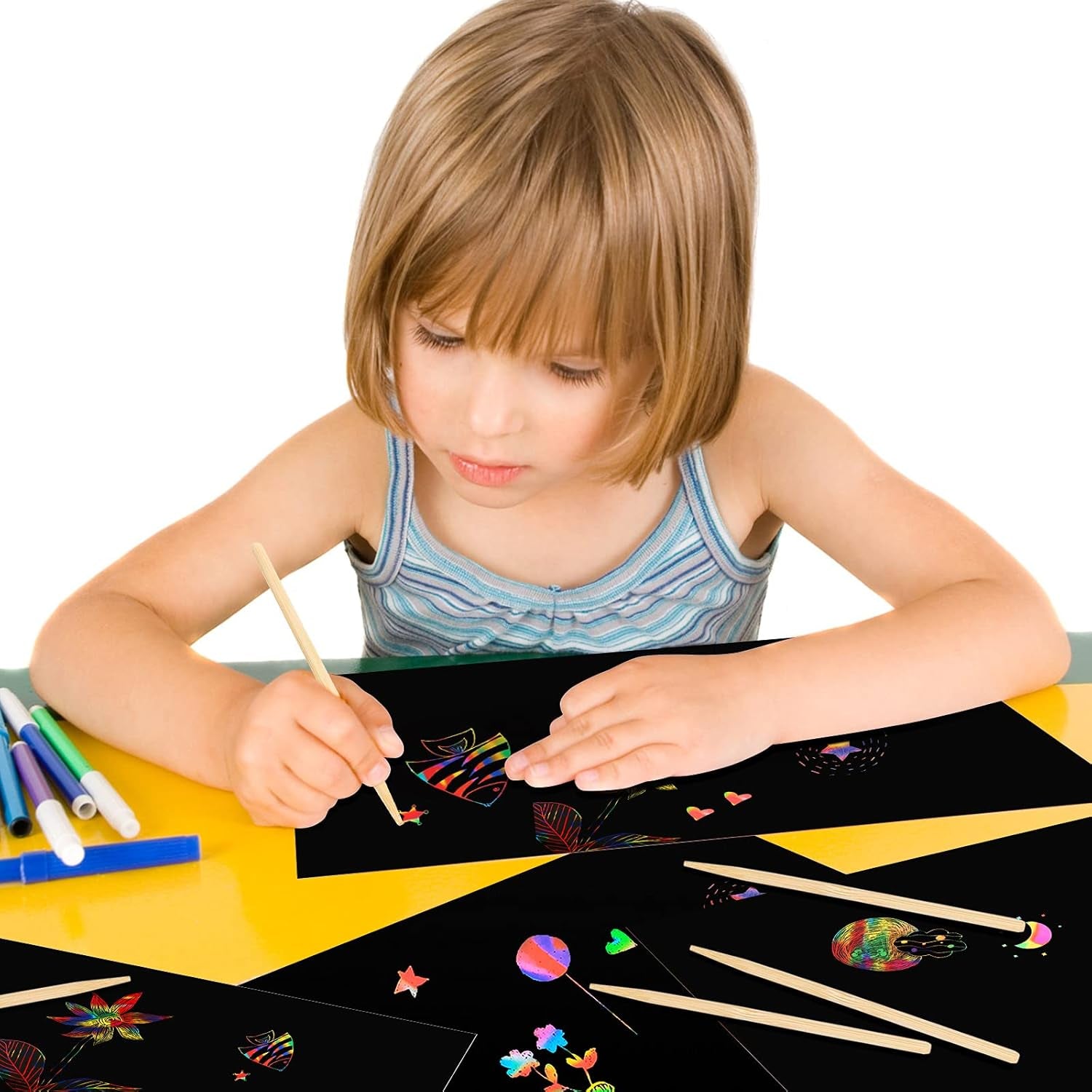 30Pcs Wood Art Stylus Heavy Duty Wood Stylus Tools for Scratch Art Wooden Stylus Stick Art Scratch Art Sticks Sticks Scratch Art Stylus