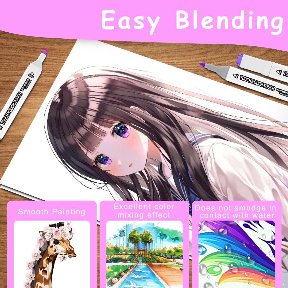 130 Colors Alcohol Markers, Double Tip Art Marker Set for Artist(Broad Chisel and Fine Tip), Perfect for Kids Adult Coloring Books Sketching and Card Making.