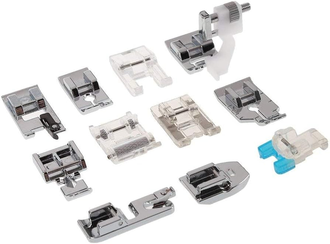 11Pcs Presser Feet, Sewing Machine Kit Household DIY Spare Parts Accessories for Sewing Machine Brother Singer Janome Toyota