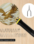 Wood Burning Tool,Wood Burning Kit Pen 25~750℃,Professional Wood Burning Kit,With Digital Thermometer Temperature Adjustable Temperature,1 Wood Burning Pens, 30 Wood Burning Pen Tips