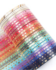 24 Rolls Skinny Washi Tape Set Gold Foil Print Decorative Tapes for Arts, DIY Crafts, Journals, Planners, Scrapbooking, Wrapping (Slim 3Mm)