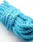 U Pick 10Yds 5Mm 3 Braided Cord Decorative Twisted Satin Polyester Twine Cord Rope String Thread Shiny Cord Choker Thread (05:Turquoise)