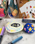 Acrylic Paint Pens for Rock Painting,Set of 18 Extra Fine Point Non-Toxic Acrylic Paint Pen Paint Markers for Stone,Ceramic,Glass,Wood,Canvas,Fabrics DIY Crafts