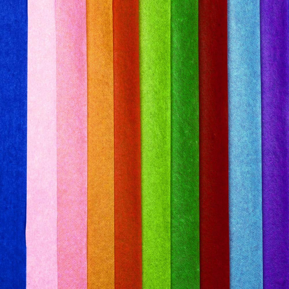Bleeding Art Tissue, 50 Sheets, 12 Inches X 18 Inches, 20 Assorted Colors, Watercolor, Collage, Arts & Crafts, Mess-Free Paint Alternative, Model:Bbregtis