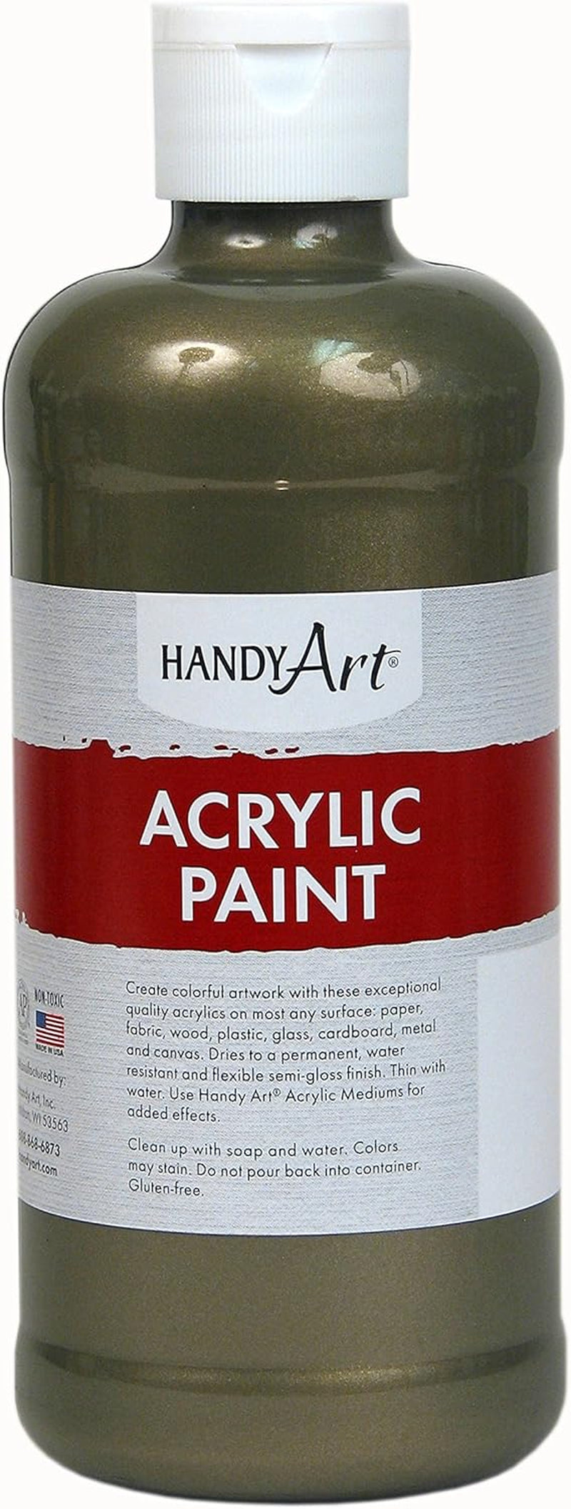 Student Acrylic Paint 16 Ounce, Metallic Gold