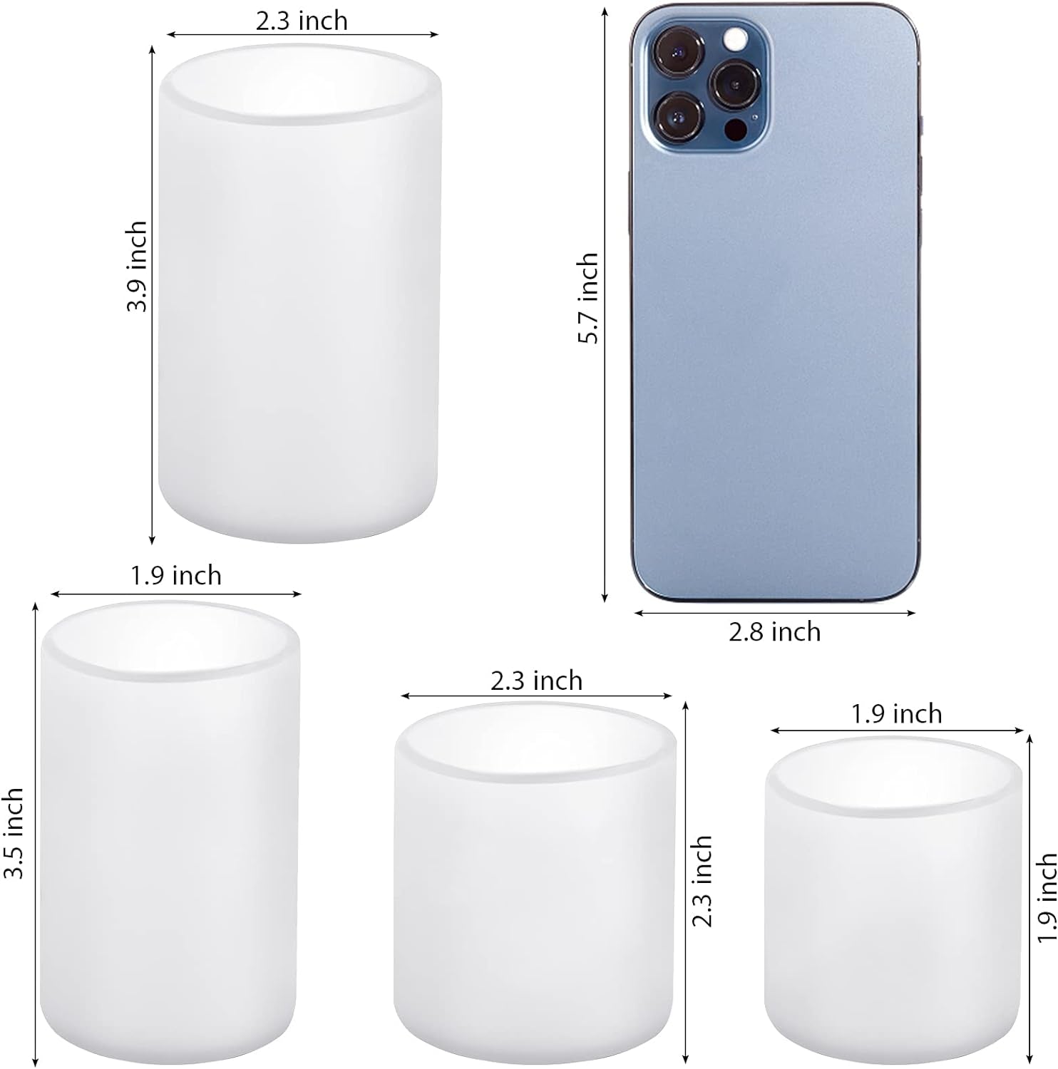 Candle Molds for Candle Making, 4PCS Cylinder Silicone Candle Molds and 2PCS Hexagon Silicone Candle Molds for Making Candle, DIY Craft