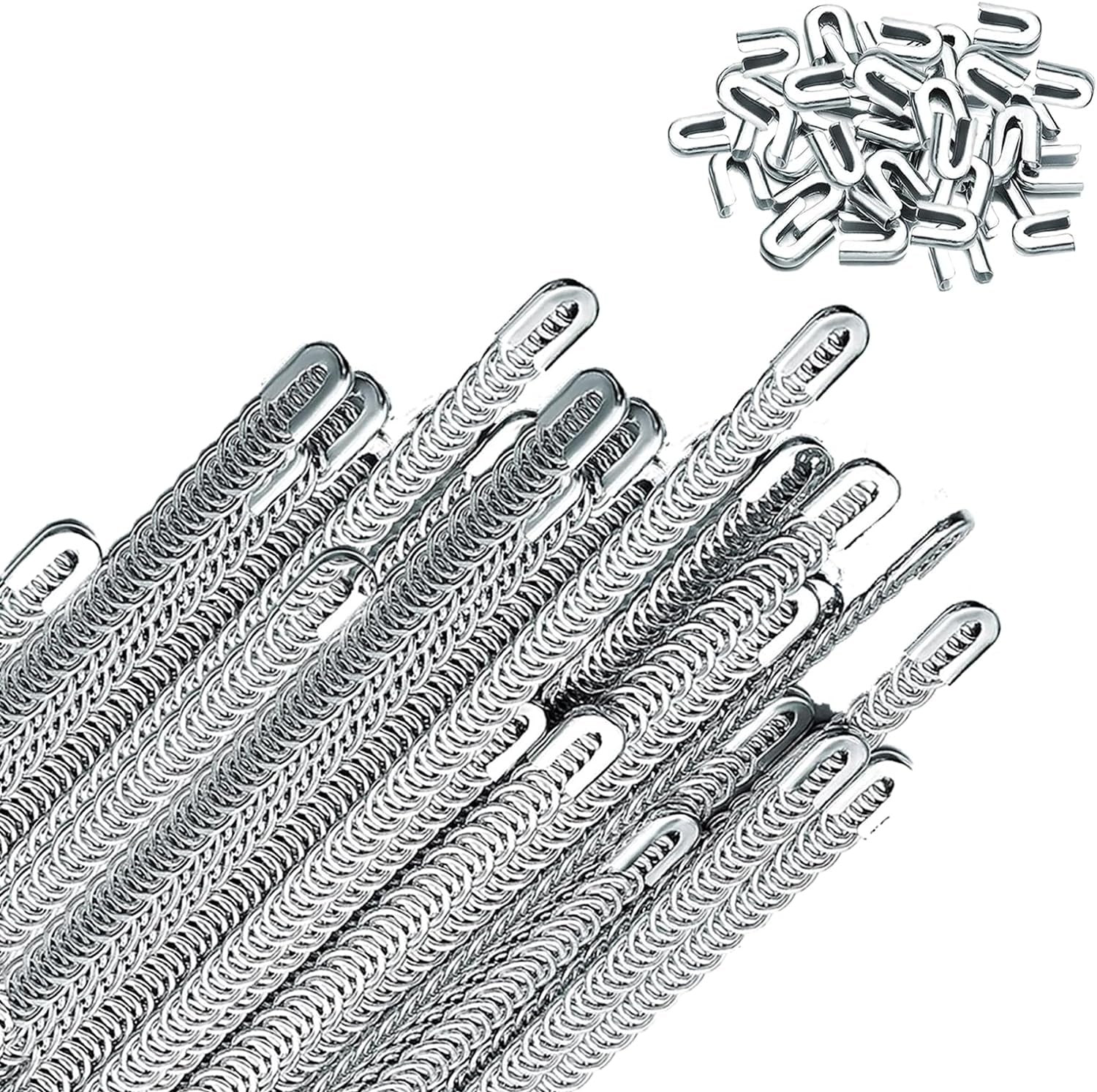 100 Pack 1/4''X 13.7Inch Spiral Steel Metal Boning for Corset, Sewing Corset Boning Precut for Contume Dress (6Mm)