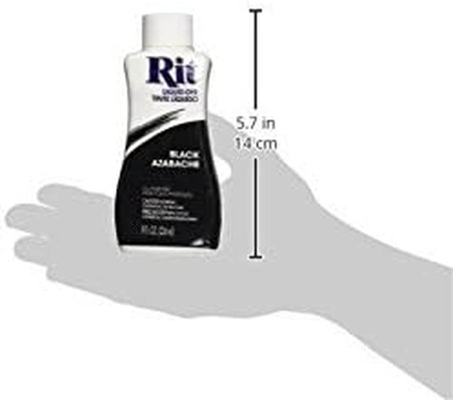 Rit Liquid Fabric Dye Black 8 Ounces, Pack of 3