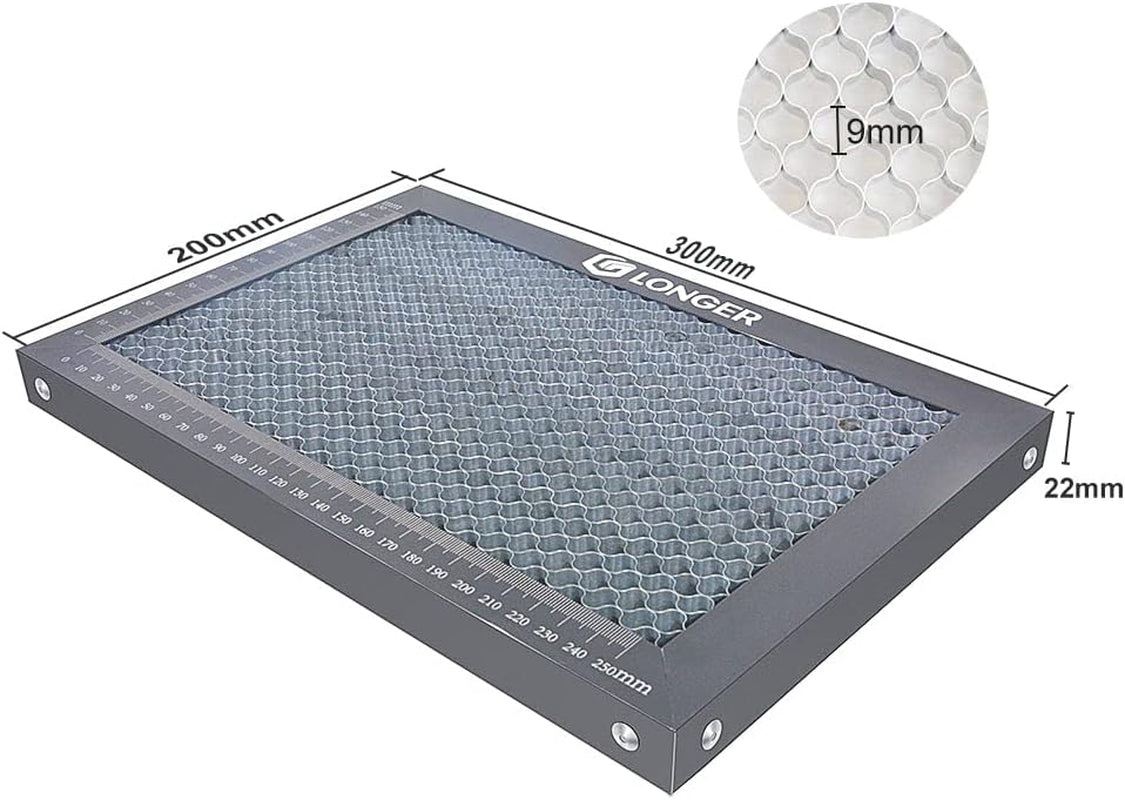 Honeycomb Working Table, Soulmate for Engraver, Honeycomb Working Panel Set for RAY5, Fast Heat Dissipation and Desktop-Protecting, Compatible with All Laser Engraver Machine,11.8"X 7.8"X 0.86"
