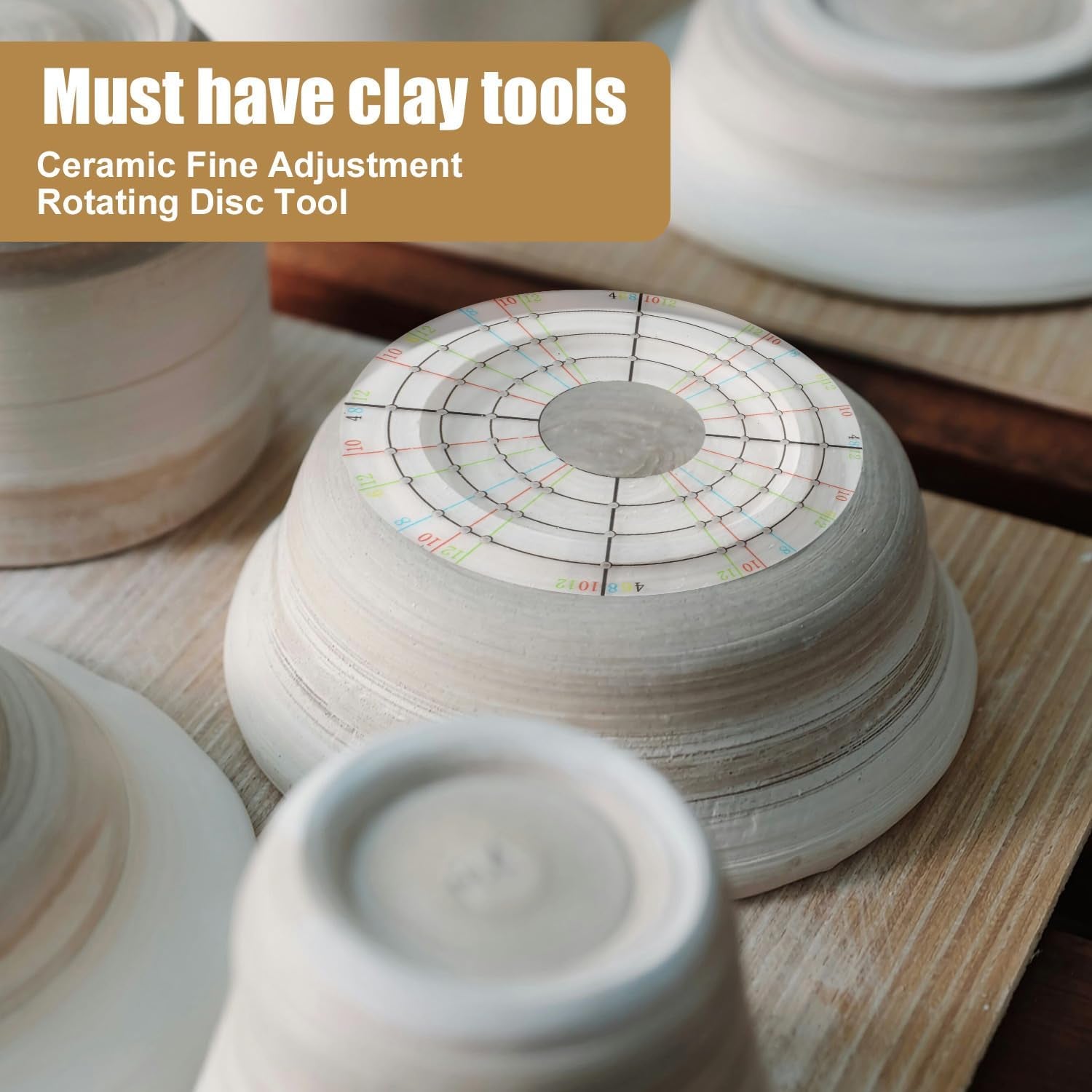 Ceramic Pottery Trimming Spinner Tools, 4.72In Potters Clay Tool Practical Pottery Wheel Trimmer Tool Rotary Disc Clay Spinner for Pottery Clay Artist