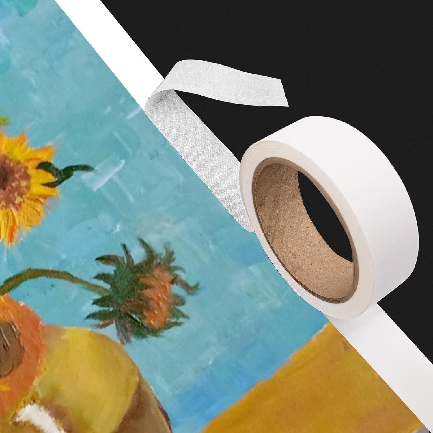 Self-Adhesive Linen Hinging Tape, 1.25 Inch X 35 Feet, Neutral Ph Acrylic Adhesive, Acid-Free, Hinging Artwork, White