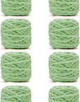 Blanket Yarn 3 Pack of 100G/3.5Oz - White Chenille Yarn 6 Super Bulky - Knitting, Crocheting & Crafts Chunky Yarn