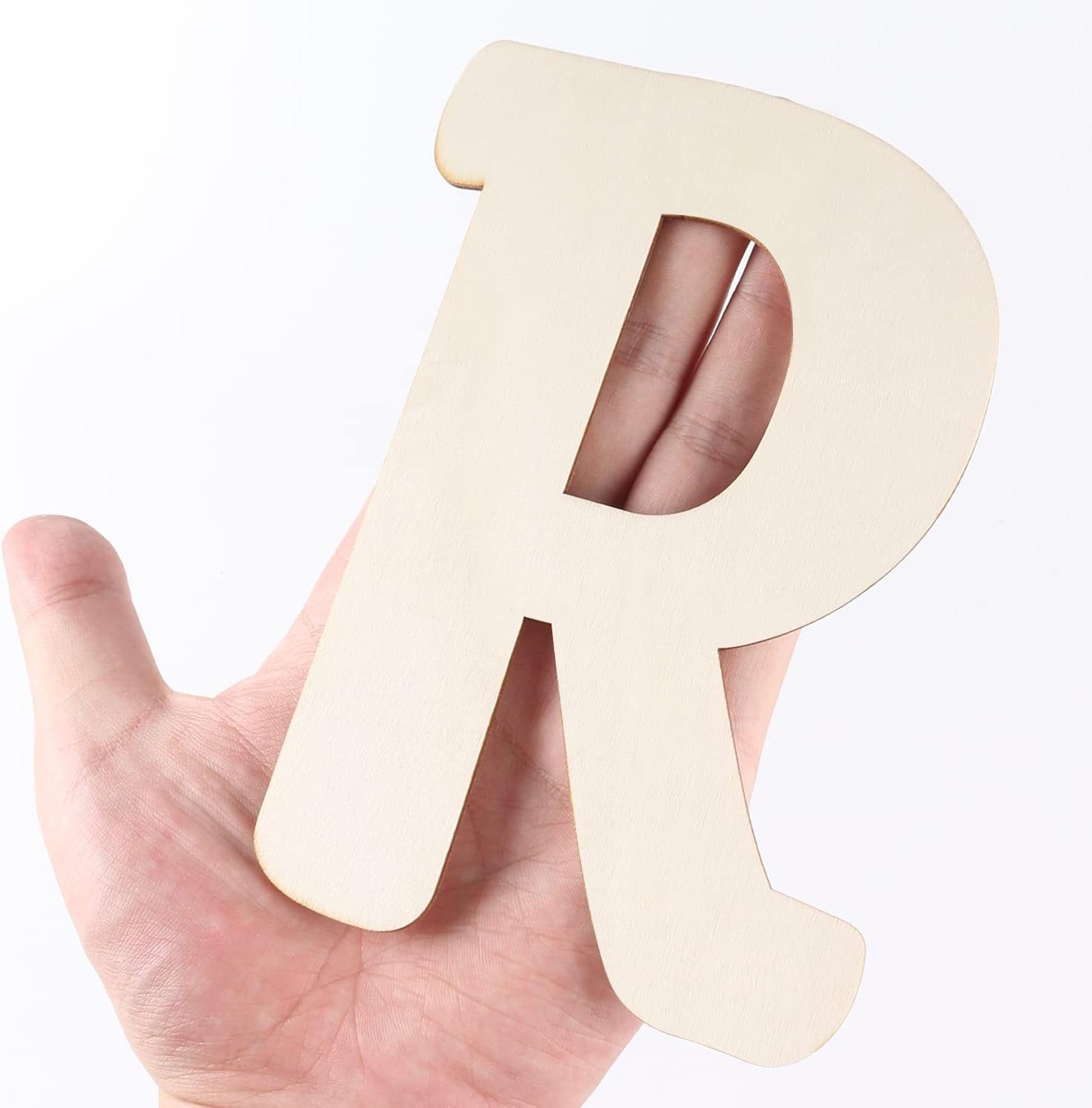 6 Inch Wooden Letters 26Pcs Wooden Alphabet Letter for Crafts Unfinished Wood Letters for Home Wall Decor Kids Arts Painting DIY Learning