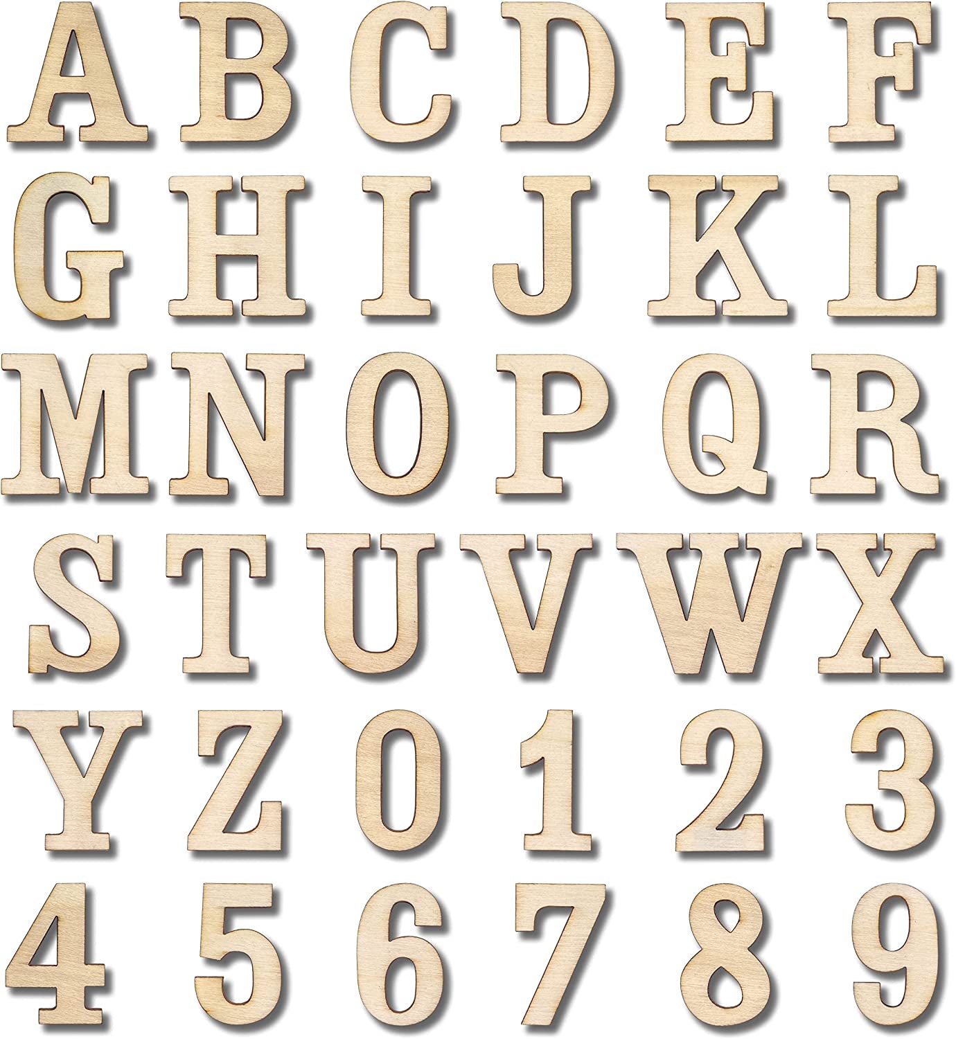306 Pieces 1-1/4 Inch(1.25") Small Unfinished Wooden Letters and Wooden Numbers Decorative Font Alphabet Letters for Scrapbooking DIY Crafts Homemade Project