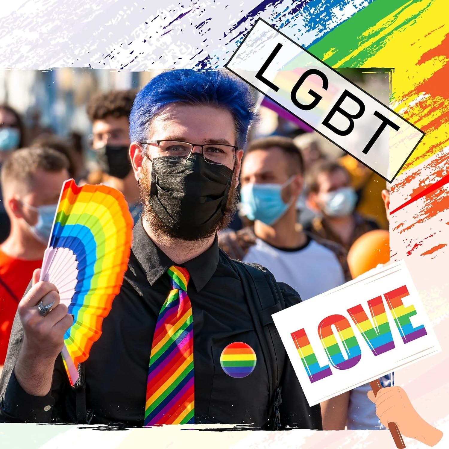 360 Pcs Gay Pride Pins round Rainbow Pinback Buttons 1.5 Inch LGBTQ Pins Rainbow Pins and Buttons LGBT Button Pin for Pride Month Events Parade Activities