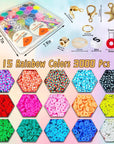Clay Beads Arts and Crafts Kit for Jewelry Making, with Smiley Letter Beads, Gifts for Girls Age 6-12