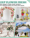 90 Pcs 6 Inch Floral Water Tubes Green Floral Tubes Plastic Flower Tubes Supplies for Fresh Flowers with Rubber Cap for Flower Stem Arrangements Florist Supplies