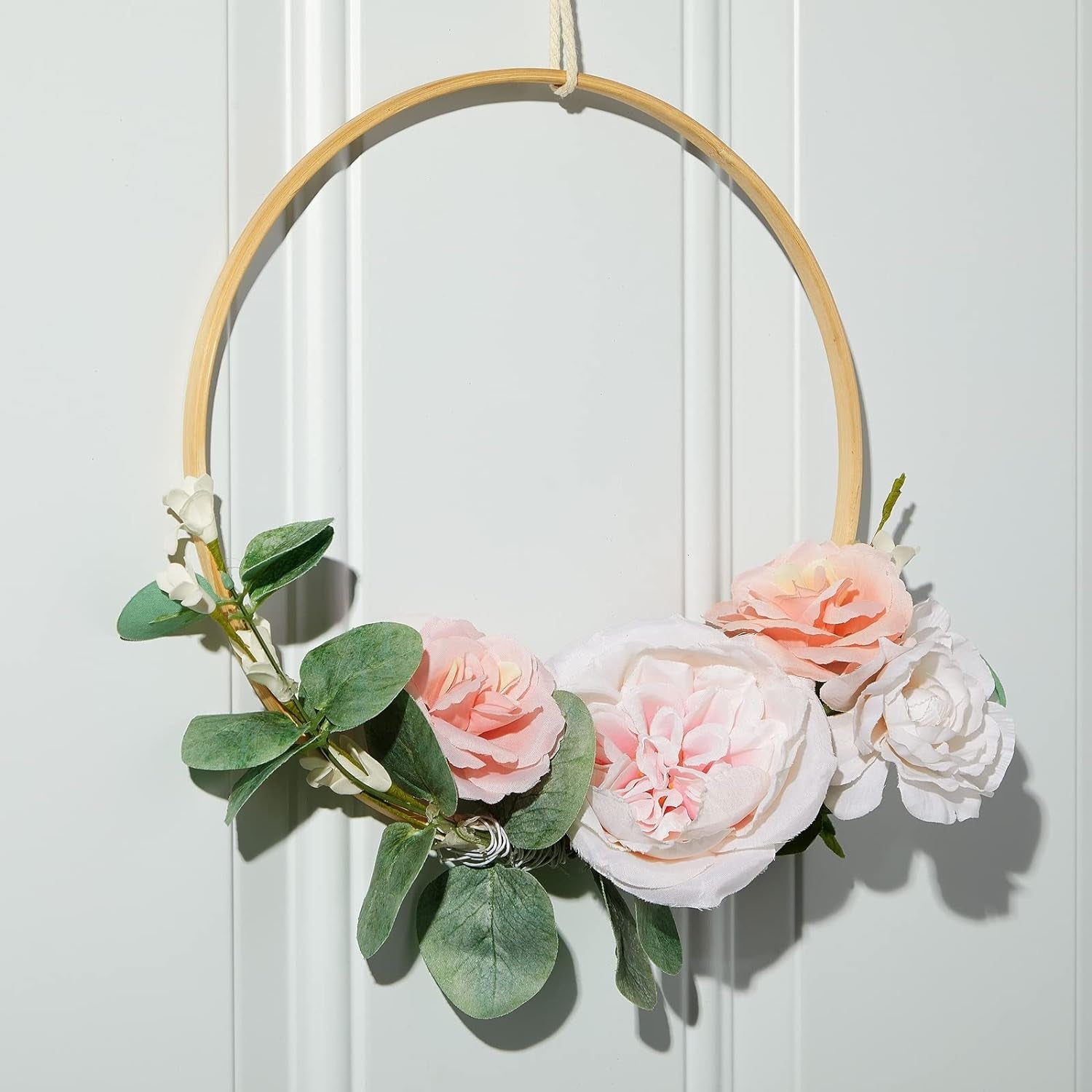 300 Pieces White 22 Gauge Floral Wire Stems for DIY Crafts, Artificial Flower Arrangements (16 In)