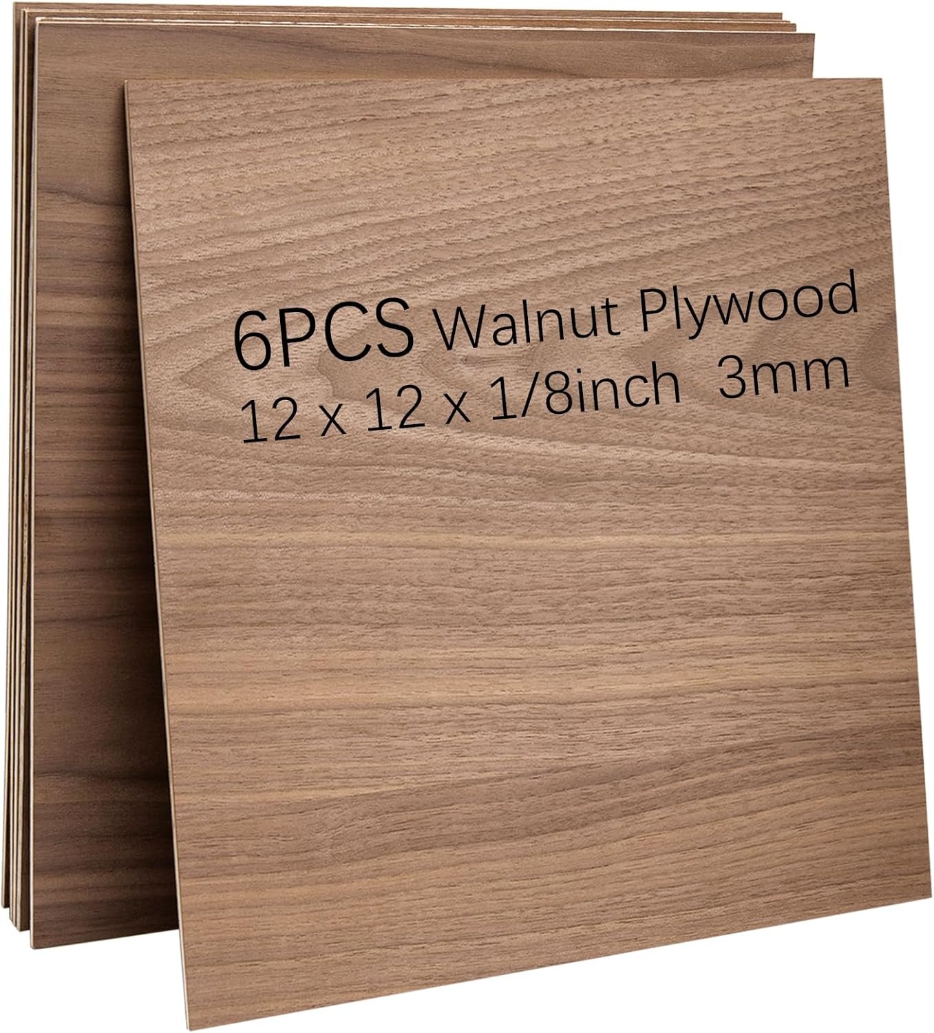 Basswood Sheets 1/8" - 3Mm Plywood Sheets, 12 X 12 Inch Basswood Unfinished for Crafts, Laser Cutting, Engraving, DIY Arts, Drawing(20 Pack)