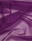 Pack of 25 Yards Long Bridal Solid Sheer Organza Fabric Bolt for Wedding Dress, Fashion, Crafts, Decorations, Backdrop, Christmas Craft Supplies, Silky Shiny Organza Fabrics 44” Wide- Dark Purple