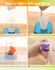 Silicone Mold Making Kit,48Oz Super Elastic Liquid Silicone for Mold Maker, Fast Cure Translucent Silicone Rubber for Casting Mold,Silicone Mold,Candle Mold,Soap Mold,Food Mold