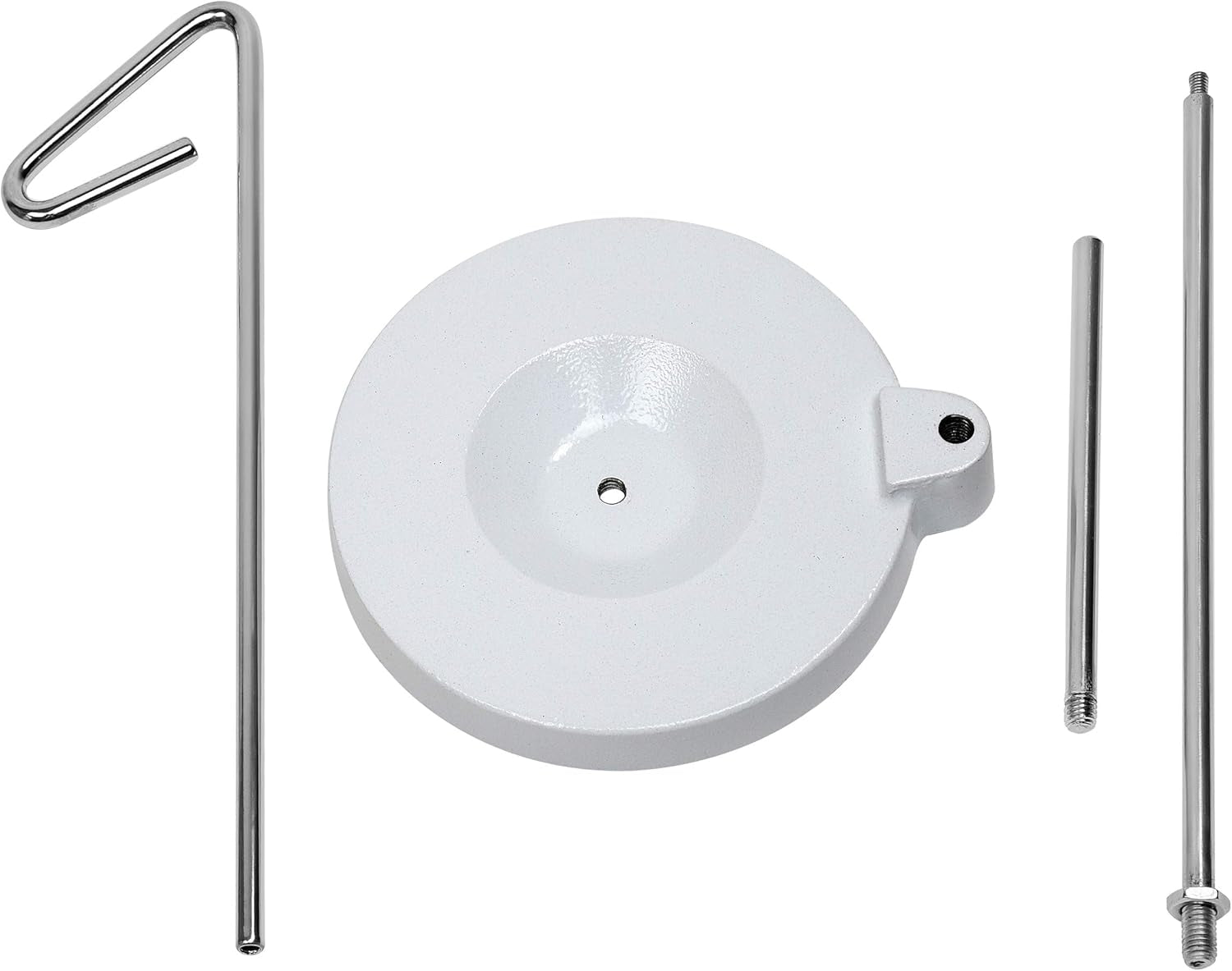 Heavy Duty Single Cone or Spool Thread Stand - Cast Iron Metal Stand - White Single Cone Embroidery Thread Holder - Fits All Threads for Sewing Embroidery Serger