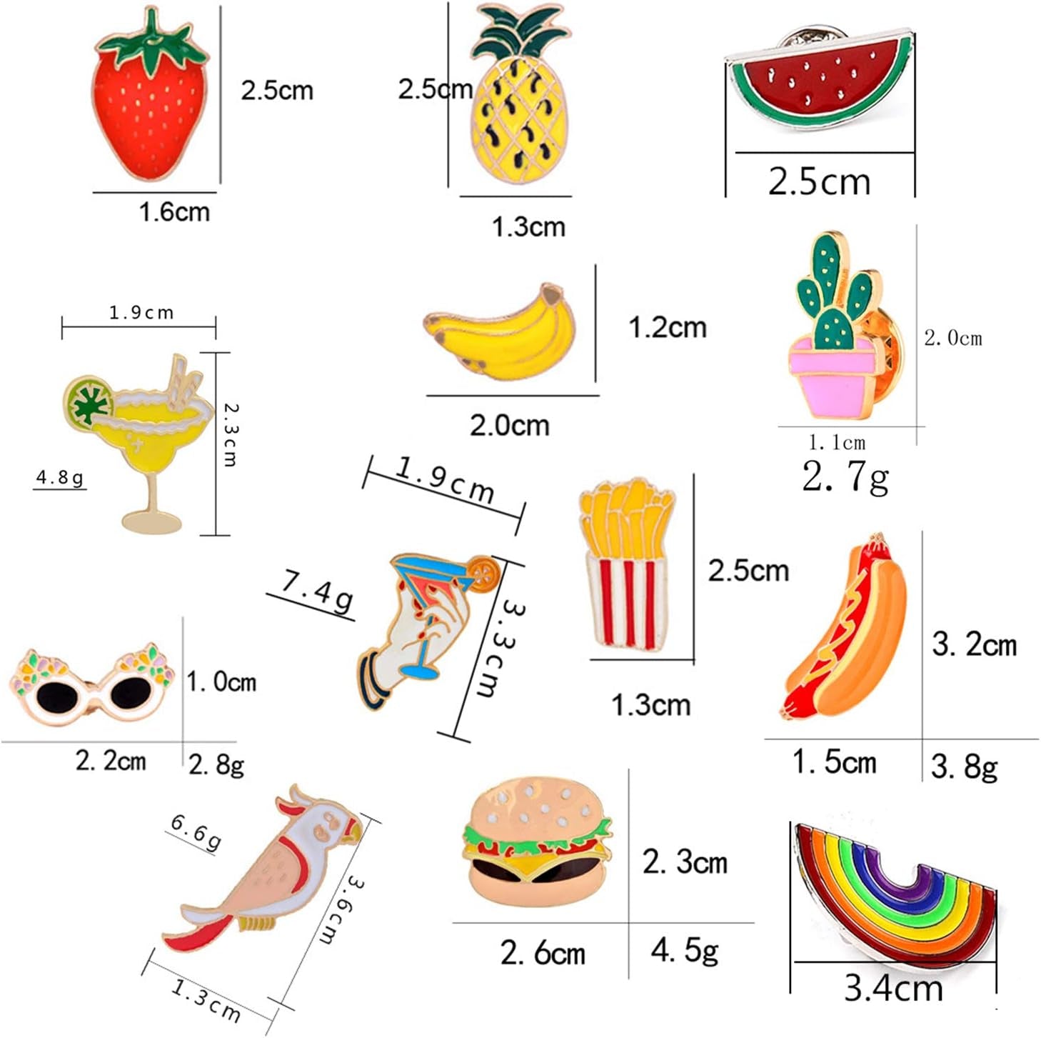 25 Pieces Cute Enamel Lapel Pin Set Cartoon Brooch Pin Badges Brooch Pins for Clothing Bags Jackets Accessories Supplies DIY Crafts