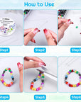 Stretchy String for Bracelets,  5 Rolls Clear Elastic String Stretch Cord Jewelry Bead Bracelet String with 2 Pcs Beading Needles for Seed Beads, Pony Beads
