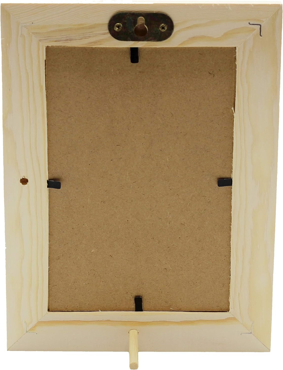 Pack of 6 - Unfinished Solid Pine Wood Picture Frames for Arts & Crafts, DIY Painting Project - Stand or Hang on the Wall - (8X6 Frame Size Holds 6X4 Pictures) for Adults and Kids Craft