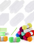 33 Pieces Mesh Plastic Canvas Sheets Kit Including 15 Pieces Clear Plastic Canvas, 12 Color Acrylic Yarn and Embroidery Tools for Embroidery Plastic Canvas Craft