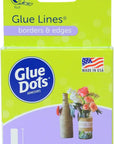 , Glue Lines, Permanent, Glue Strips, Double-Sided, 1", 1 Inch, 200 Pieces, DIY Craft Glue Tape, Sticky Adhesive Glue Points, Liquid Hot Glue Alternative, Clear