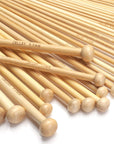 Single Point Bamboo Knitting Needles 14 Inch, 18 Pairs Wooden Knitting Needles for Beginners, US Size 0-15 (2.0-10.0Mm), Straight Wood Needles Prefect for Sweaters, Socks, Shawl, Gloves and Scarf