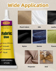 Clear Fabric Glue for Clothing Permanent - 2Packs Washable Cloth Glue for Fabric