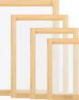 4 Pieces 4 Size Screen Printing Frame with 110 Mesh for Screen Printing Beginners and Kids, 9 X 5.1 Inch, 10.6 X 6.7 Inch, 12.2 X 8.2 Inch, 14 X 10 Inch