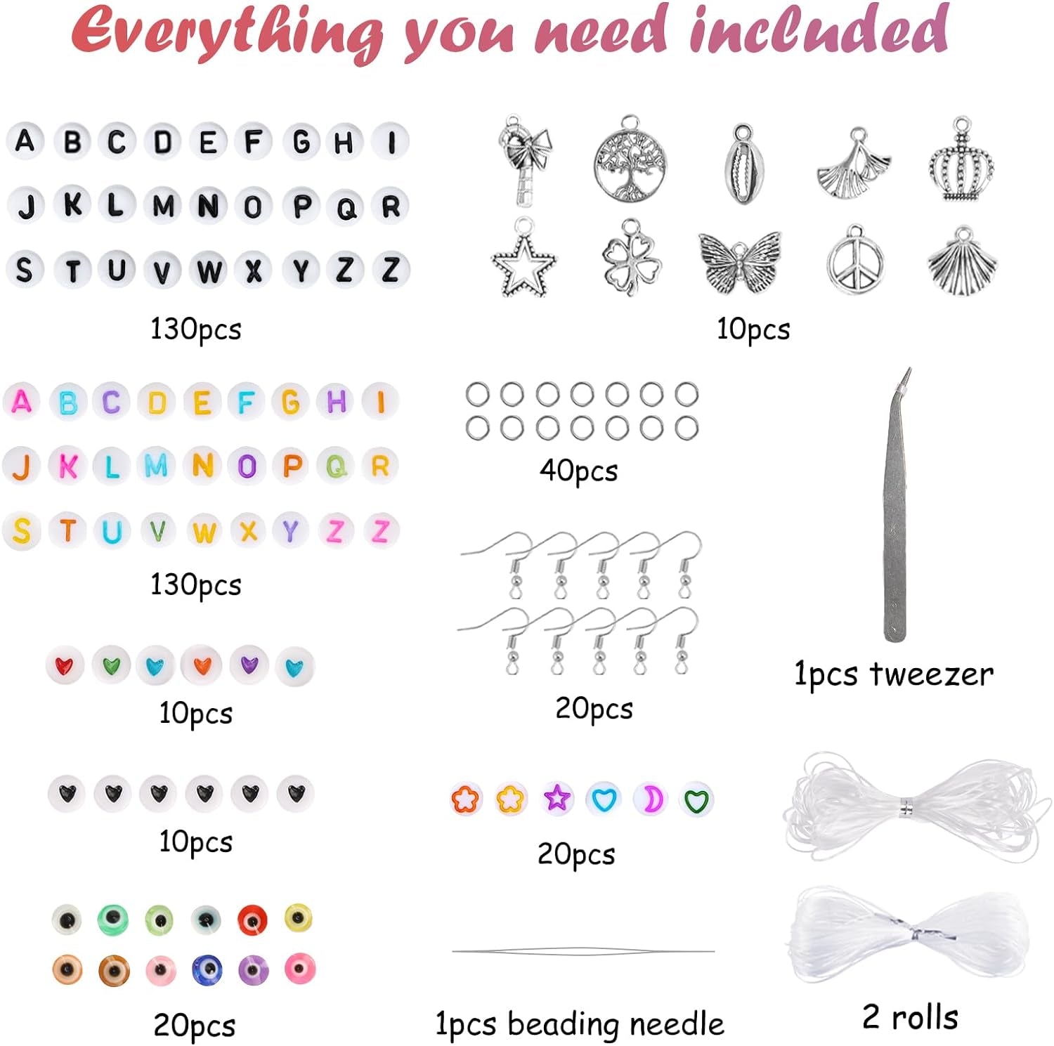 4320Pcs 72 Colors, 5Mm Glass Seed Beads for Bracelet Making Kit, Small Beads for Jewelry Making with Letter Beads for Crafts Gifts