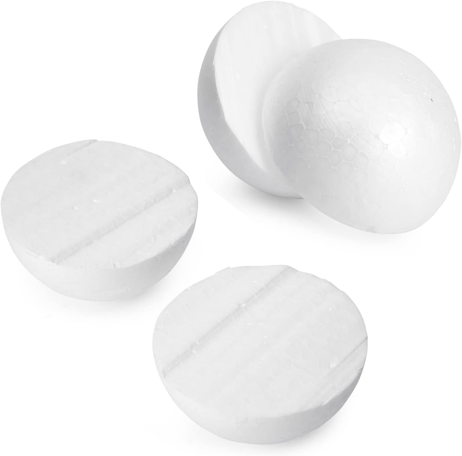 24 Pack 3 Inch Foam Balls for Crafts, Smooth Polystyrene Spheres for DIY Decorations, Classroom Projects