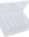 Bead Organizer 2 Pack 3600 Tackle Box Organizer Clear Organizer Box 36 Grids Plastic Craft Organizer Jewelry Sewing Storage Box with Dividers