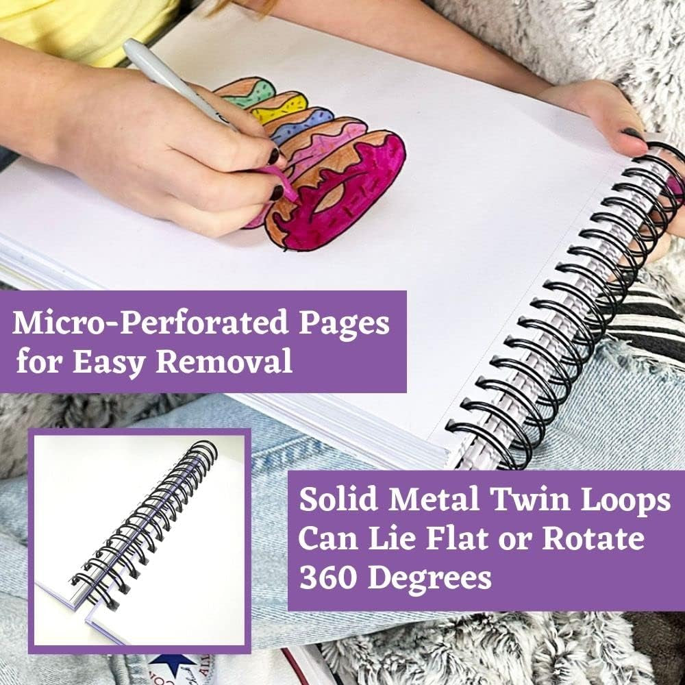 Sketch Pad Art Set - Premium 9X12 Sketchpad/Art Journal, Pouch for Art Supplies, & Cute Cuff - Sketch Book for Kids, Teens, Adults