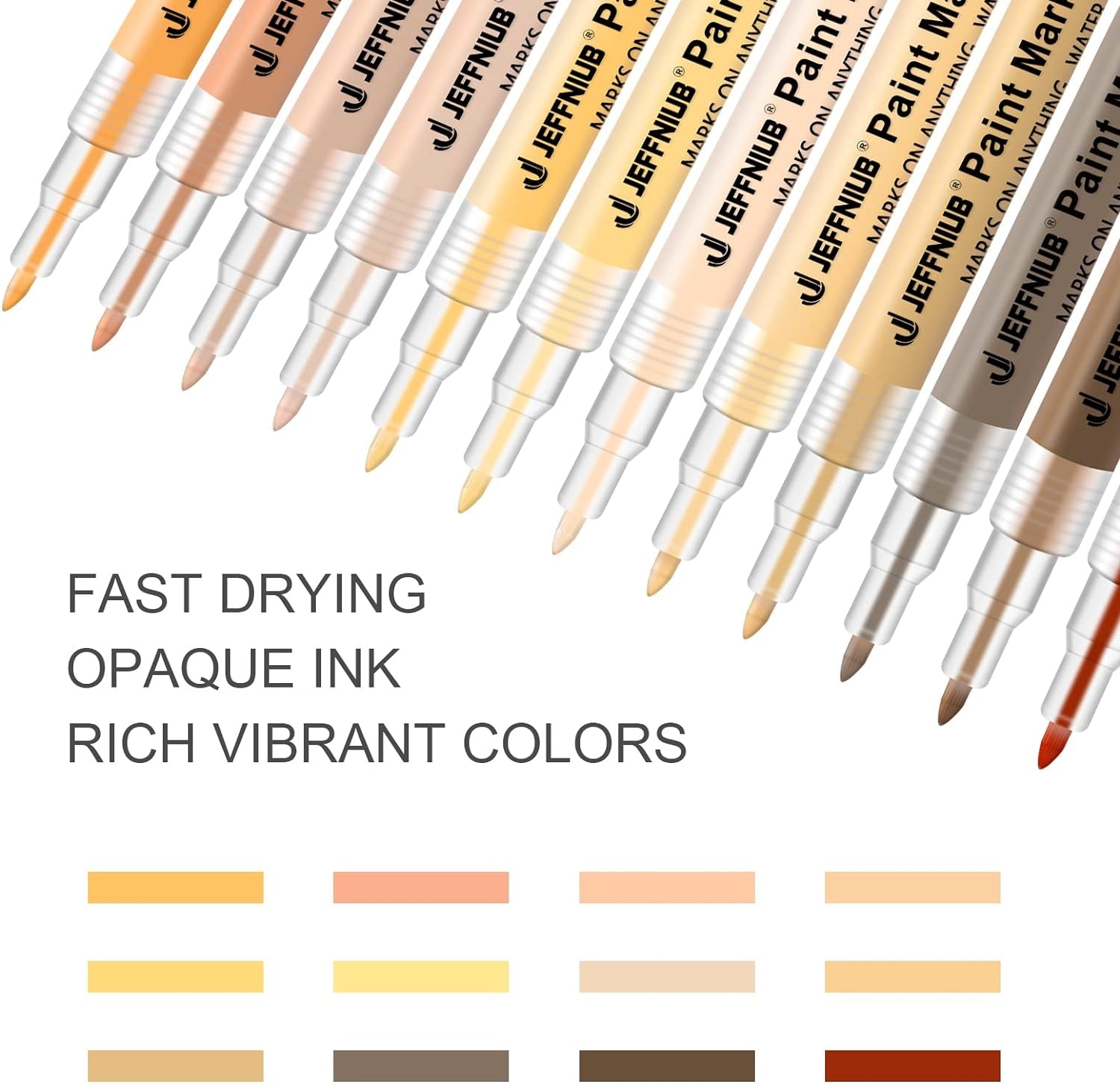 Skin Tone Acrylic Paint Pens, Paint Markers for Wood,Glass,Fabric,Rocks Painting Paint Pens (0.7Skin Tone)