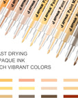 Skin Tone Acrylic Paint Pens, Paint Markers for Wood,Glass,Fabric,Rocks Painting Paint Pens (0.7Skin Tone)