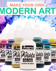 Jacquard Piñata Alcohol Ink Made in USA - Original Exciter Pack - 9 Colors - 1/2 Ounce Bottles - Bundled with  Blending Pen