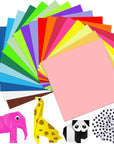 300 Sheets Origami Paper,20Colors,200 Sheets 6 Inch Square Colored Paper for Crafts and 100Pcs Self-Adhesive Wiggle Eyes Sets,Doubled Sided Color Craft Paper