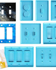 Light Switch Cover Resin Molds,Switch Socket Panel Plaster Mold for Epoxy Resin Epoxy Molds,Switch Plate Silicone Mold Outlet Cover Molds for DIY Crafts Making Home Decor（7Pcs）