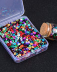 20,000 Pcs Bulk Loose Sequins round Cup Sequins Iridescent Spangles Flat Beads with Storage Box for Crafts, Sewing, Slime, Wedding, Christmas DIY Arts Crafts, 80 Grams, 6 Mm