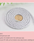 U Pick 10Yds 5Mm 3 Braided Cord Decorative Twisted Satin Polyester Twine Cord Rope String Thread Shiny Cord Choker Thread (18 White)