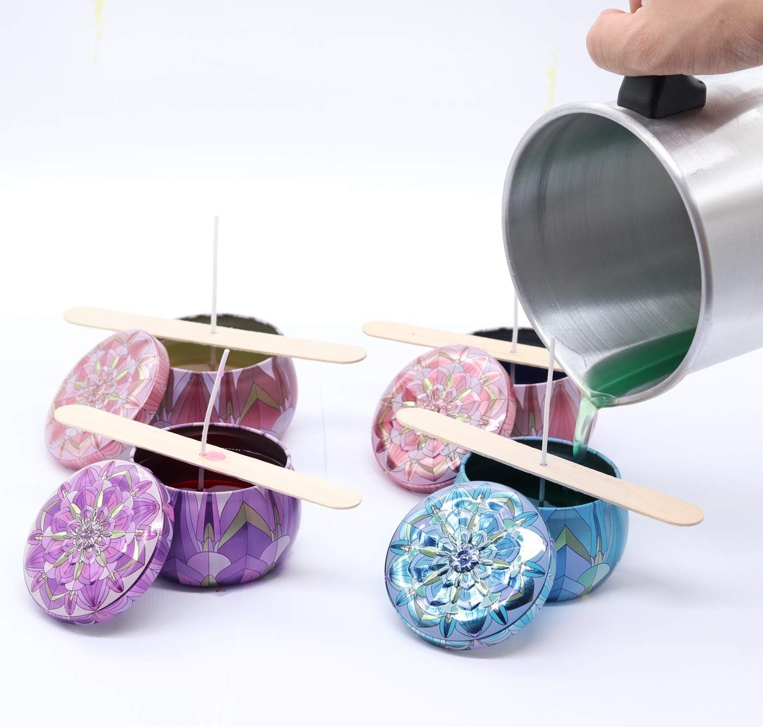 Candle Making Pouring Pot 101Oz, Large Double Boiler Wax Melting Pot, Dripless Pouring Pitcher Soy Wax Melter