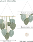 DIY Macrame Leaf Wall Hanging Beginners Macrame Kit Leaf Woven Tapestry Feather Wall Hanging DIY Macrame Kit for Adults Birthday Gift
