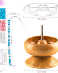 Clay Bead Spinner for Jewelry Making with 2 Big Eye Beading Needles and 1125 Clay Beads, Ideal for Bracelets and Necklaces